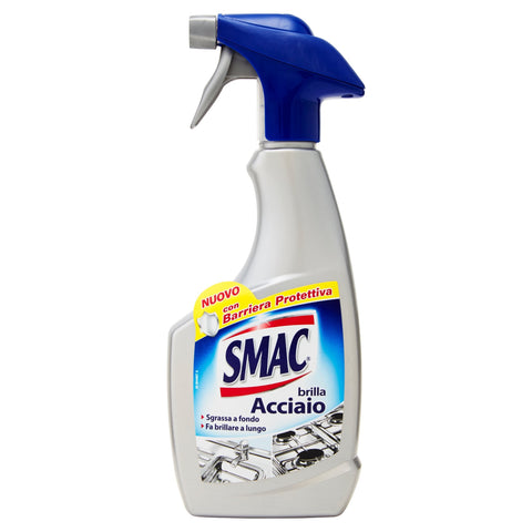 Smac - Brilla Stahl, Reinigungsspray, Antikalk- und Polierwirkung, mit Schutzbarriere, 500 ml