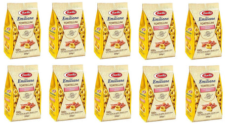10x Barilla Emiliane Tortellini all'uovo mit rohem Schinken Nudeln mit ei 250g