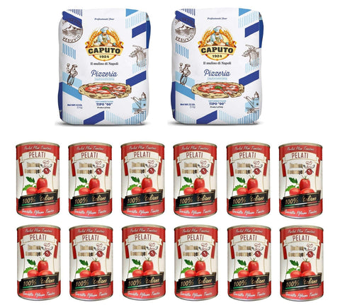 Testpaket Caputo Pizzeria Pizzamehl Mehl ( 2 x 5Kg ) + Italian Gourmet 100% italienische geschälte Tomaten dosen ( 12 x 400g )