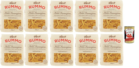 10x Rummo Pasta Mista N. 74 Hartweizengrieß Pasta Italienische Nudeln 500g Packung + Italian Gourmet Polpa di Pomodoro 400g Dose