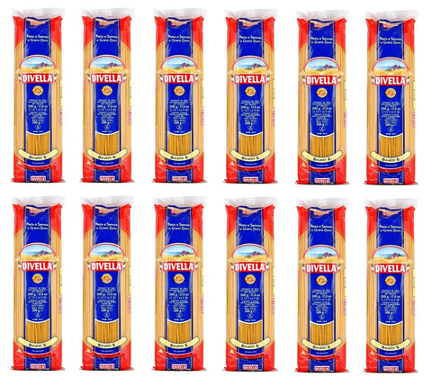 12x Divella Pasta 100% Italienisch Bucatini N°6 Teigwaren aus Hartweizengrieß 500g