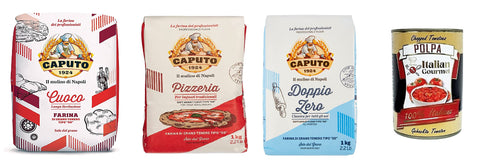 Testpaket Caputo Cuoco Pizzeria Doppio Zero Farina Pizzamehl Mehl 3x 1kg und Italian Gourmet Polpa di pomodoro Fein gehacktes Tomatenmark 1x 400g