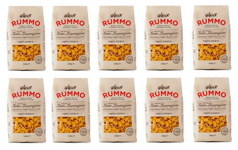 10x Rummo Tubetti Zita N°31 Pasta Lenta Lavorazione Teigwaren aus Hartweizengrieß Bronze-Zeichnung 500g