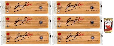 Pasta Spaghettone Gragnanese XXL Hartweizengrieß Pasta 100% Neapolitanische Pasta Längliche Pasta 6 Packung mit 500g + Italian Gourmet polpa 400g