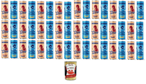 Testpaket Ice tea Lemon and Peach Eistee Zitrone und Pfirsich 48x250ml + Italian Gourmet Polpa 400g