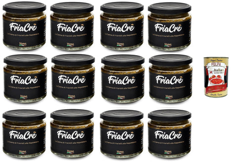 Vama FriaCrè Crema di Friarielli alla Napoletana Neapolitanische Friarielli-Creme 12x 200gr + Italian Gourmet polpa 400g
