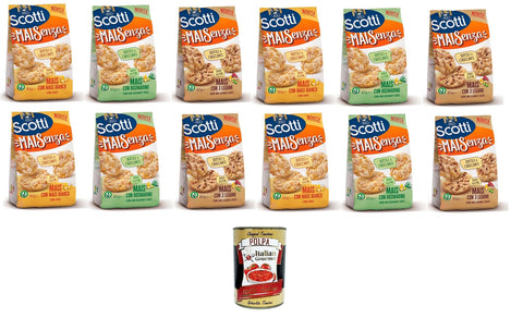 Riso Scotti TestPaket Mai senza Weißer Mais, Rosmarin, drei Hülsenfrüchte 12 x 60gr + Italian Gourmet polpa 400g