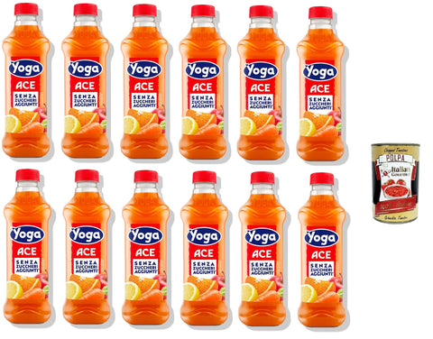 Yoga Succo di Frutta ACE Senza zuccheri aggiunti ACE-Fruchtsaft ohne Zuckerzusatz 12x1lt+ Italian Gourmet polpa 400g
