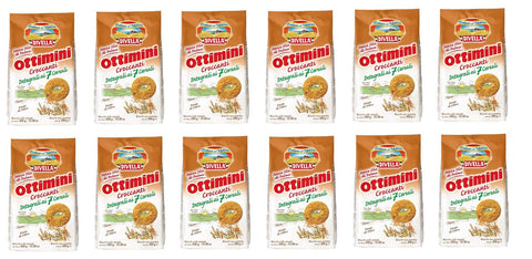 12x Divella Ottimini Croccanti Integrali 7 Cereali Vollkornkekse mit 7 Müsli 300g Biscuits Cookies italienische Kekse