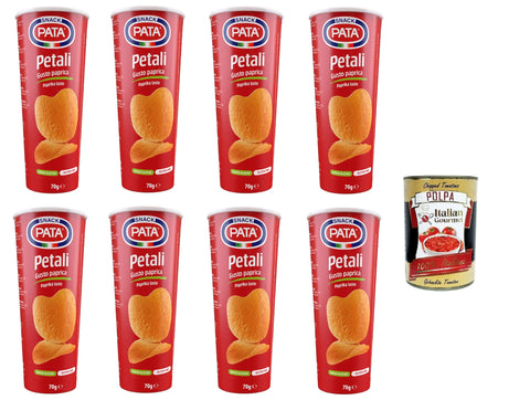 Pata Petali gusto paprica Blütenblätter mit Paprikageschmack 8x 70gr + Italian Gourmet Polpa 400g