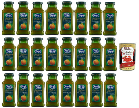 Yoga Magic Bar flasche Fruchtsaft fruit juice Ananas, Ananas-Fruchtsaft saft 24x 200 ml + Italian Gourmet polpa 400g