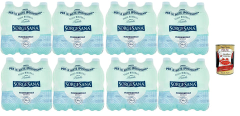 Sorgesana Acqua Minerale Oligominerale Naturale 48 x 50 cl, wasser, Natürliches Oliginal mineral wasser + Italian Gourmet polpa 400g