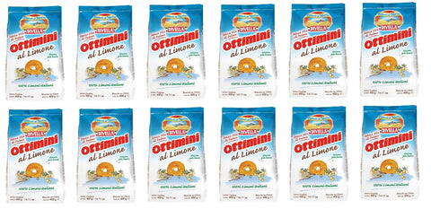 12x Divella Ottimini al Limone Italienische Shortbread Kekse mit Zitrone 400g biscuits cookies 100% italienische Zitronen