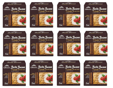 12x Galbusera BelleBuone Crackers Avena e Mix di Semi Vollkorn-Cracker mit Hafer und Samenmischung ( 5 x 40g ) 200g