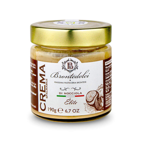 Süße Haselnuss-Creme | 40% Haselnüsse | 190g | Brontedolci | Italien