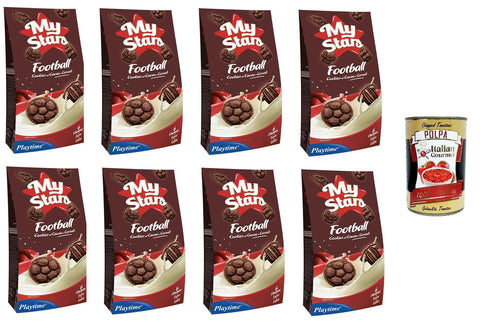 Playtime Football Biscotti al cacao e cerali Football Kakao- und Müslikekse 8x 275gr + Italian Gourmet polpa 400g