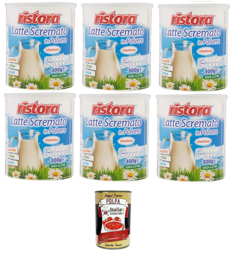 Ristora- Latte scremato in polvere Instant-Magermilchpulver 6x300gr + Italian Gourmet polpa 400gr