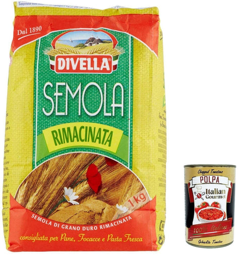 12x Divella Semola Di Grano Duro Rimacinata Hartweizengries 1kg + Italian Gourmet polpa 400g