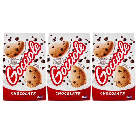 PAVESI Gocciole Chocolate - Kekse mit Schokoladenstückchen 500g (Gocciole, x3)