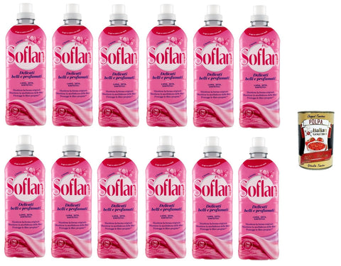 Soflan Weichspüler für Feinwäsche, schön und duftend, 12x 900 ml+ Italian Gourmet Polpa di Pomodoro 400g