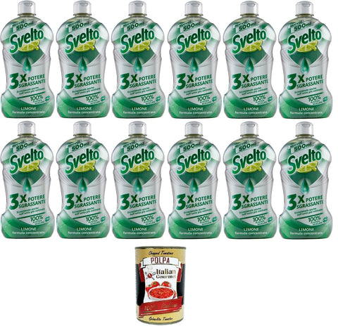 Svelto Piatti a Mano Concentrato Limone Handgemachte Gerichte mit Zitronenkonzentrat 12x500ml+ Italian Gourmet polpa 400gr