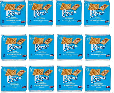 12x Gran Pavesi Crackers ungesalzen 560g kekse gebäck