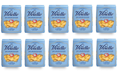 10x Voiello Il Rigatone n°124 Pasta 100% Italienischer Weizen 500g Teigwaren aus Hartweizengrieß Bronze-Zeichnung