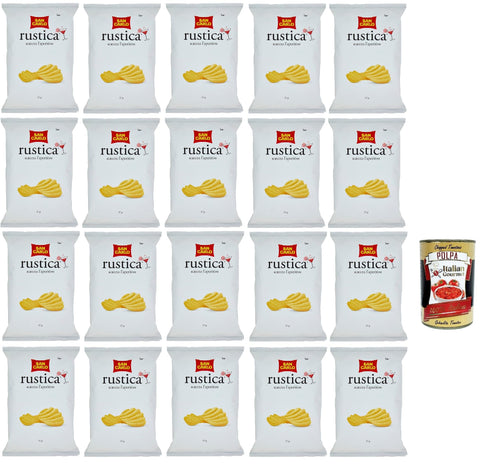 San Carlo Rustica Chips Patatine Kartoffelchips gesalzen 20x 50g Kartoffel chips + Italian Gourmet polpa 400g