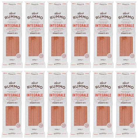 12er-Pack Rummo Pasta Integrale Spaghetti N°3,Vollkornnudeln Nudeln Vollkorn Italienische Pasta 500g