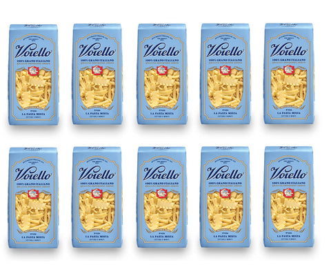 10x Voiello La Pasta Mista n°126 Pasta 100% Italienischer Weizen 500g Teigwaren aus Hartweizengrieß Bronze-Zeichnung