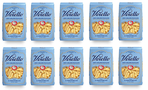 10x Voiello Il Fusillo Bucato n°145 Pasta 100% Italienischer Weizen 500g Teigwaren aus Hartweizengrieß Bronze-Zeichnung
