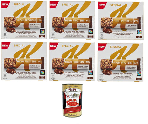 Special K High Protein 27% Caffè & Cacao Kaffee & Kakao 6x112gr (4 x 28 g)+ Italian Gourmet polpa 400g