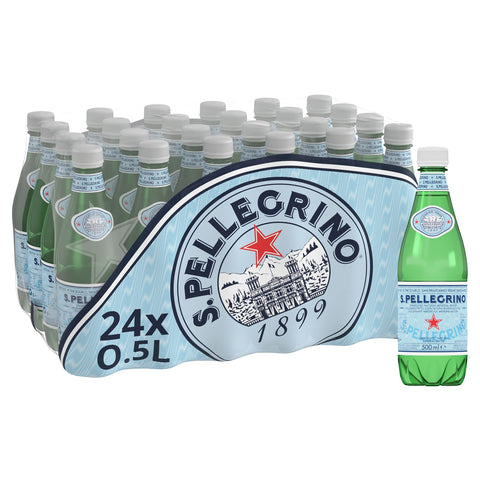 San Pellegrino Sprudelndes natürliches Mineralwasser, 24 x 500 ml