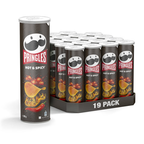Pringles Hot & Spicy | Scharfe Chips | 19er Vorratspackung (19 x 165g)