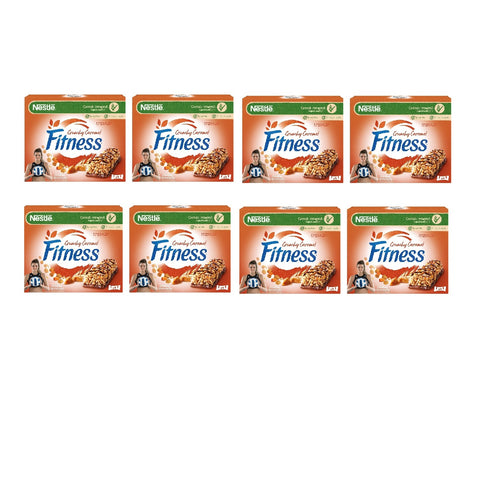 8x Nestlé Fitness Crunchy Caramel Müsliriegel Vollkornriegel mit Schokolade und Knuspriges Karamell ( 4 x 23,5g ) 94g