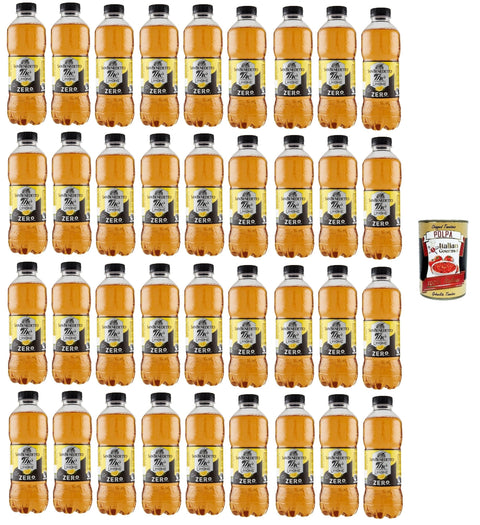 San Benedetto Thè Limone zero 36x 500ml, Eistee The' Zitrone ohne Zucker PET Einweg, ice tea erfrischend, Ohne Konservierungsstoffe und künstliche Farbstoffe + Italian Gourmet polpa 400g