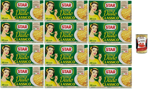 Star il mio Dado Classico 30 Dadi, Suppenwürfel Brühe klassisch reich an Geschmack, 12x 300 g + Italian Gourmet polpa 400g