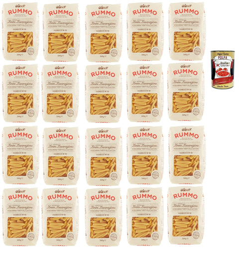 Rummo Casarecce n° 88 Pasta Lenta Lavorazione Teigwaren aus Hartweizengrieß Bronze-Zeichnung 20x 500g + Italian Gourmet polpa 400g