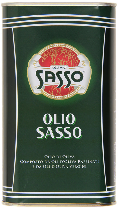 Sasso Olio Extra vergine D'oliva Natives Olive Olivenöl 1 Lt 100% Italienisch