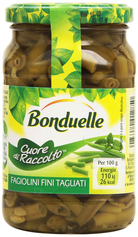 6x Bonduelle fagiolini grüne Bohnen 330g glas Italienische Hülsenfrücht Gemüse
