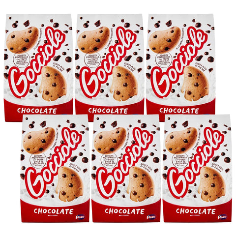 PAVESI Gocciole Chocolate - Kekse mit Schokoladenstückchen 500g (Gocciole, x6)