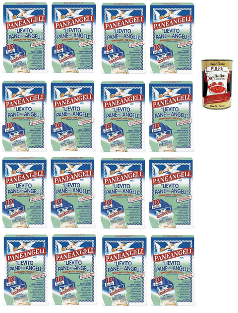 Paneangeli Lievito Vanigliato per Dolci - Vanille Hefe für Desserts - 16x Karton mit 10 Beuteln + Italian Gourmet polpa 400g