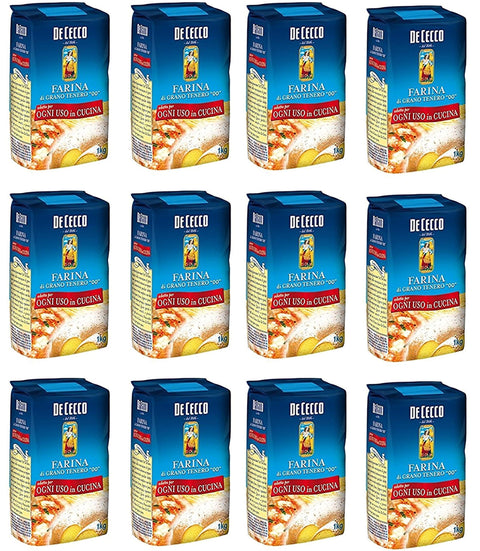 12x Farina De Cecco di grano tenero Mehl "00" 1kg