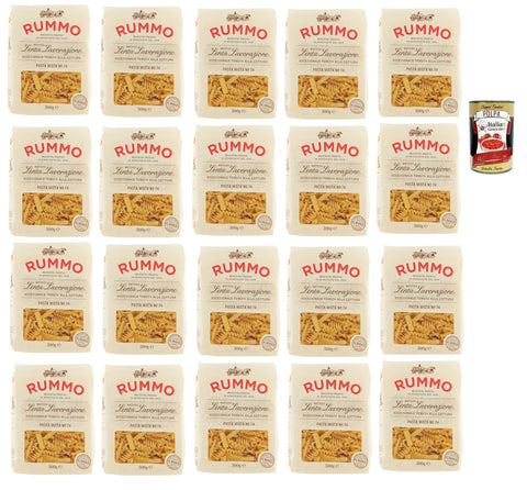 Rummo Pasta Mista n° 74 Pasta Lenta Lavorazione Teigwaren aus Hartweizengrieß Bronze-Zeichnung 20x 500g + Italian Gourmet polpa 400g