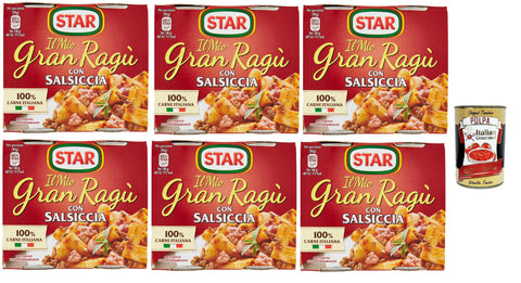 Il Mio Gran Ragù Star con Salsiccia tomatensauce sauce mit italienischer Wurst Tomatensuppe Pastasauce 12x 180g + Italian Gourmet polpa 400g