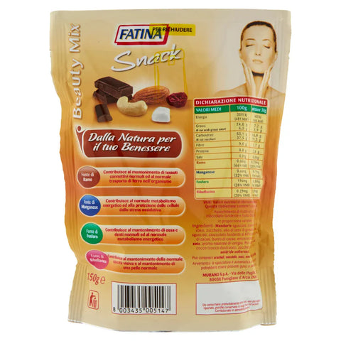 MHD 08/2026 Fatina Beauty Mix Snack Bellezza e Benessere 150 g