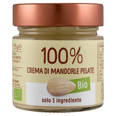 12x Euro Company 100% Crema di Mandorle Pelate Bio 100 % Bio-Mandelmus (aus geschälten Mandeln) 175 g