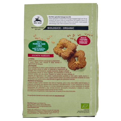 12x Alce Nero Frollini Avena e Grano Saraceno Hafer- und Buchweizen-Mürbekekse 250 g