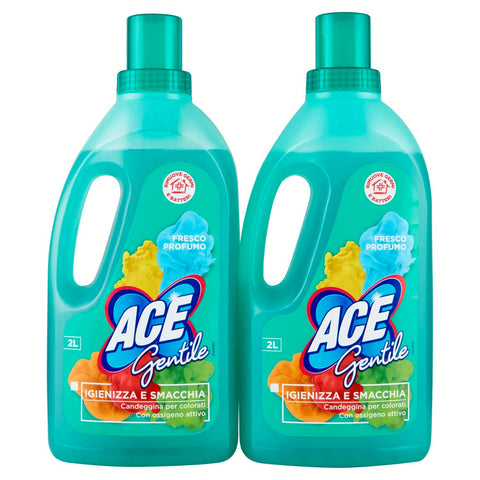Ace – Gentile Bleichmittel für bunte und Feinwäsche – [ ] 2 l 2 Stück italienisch Original