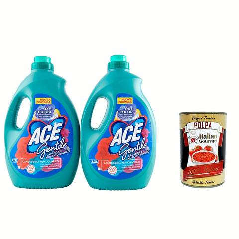 ACE Candeggina Gentile Muschio Bianco, Weißer Moschus bleichen Delicate, Feinbleichmittel für farbige und empfindliche Produkte 2,3 Litres italienisch Original
